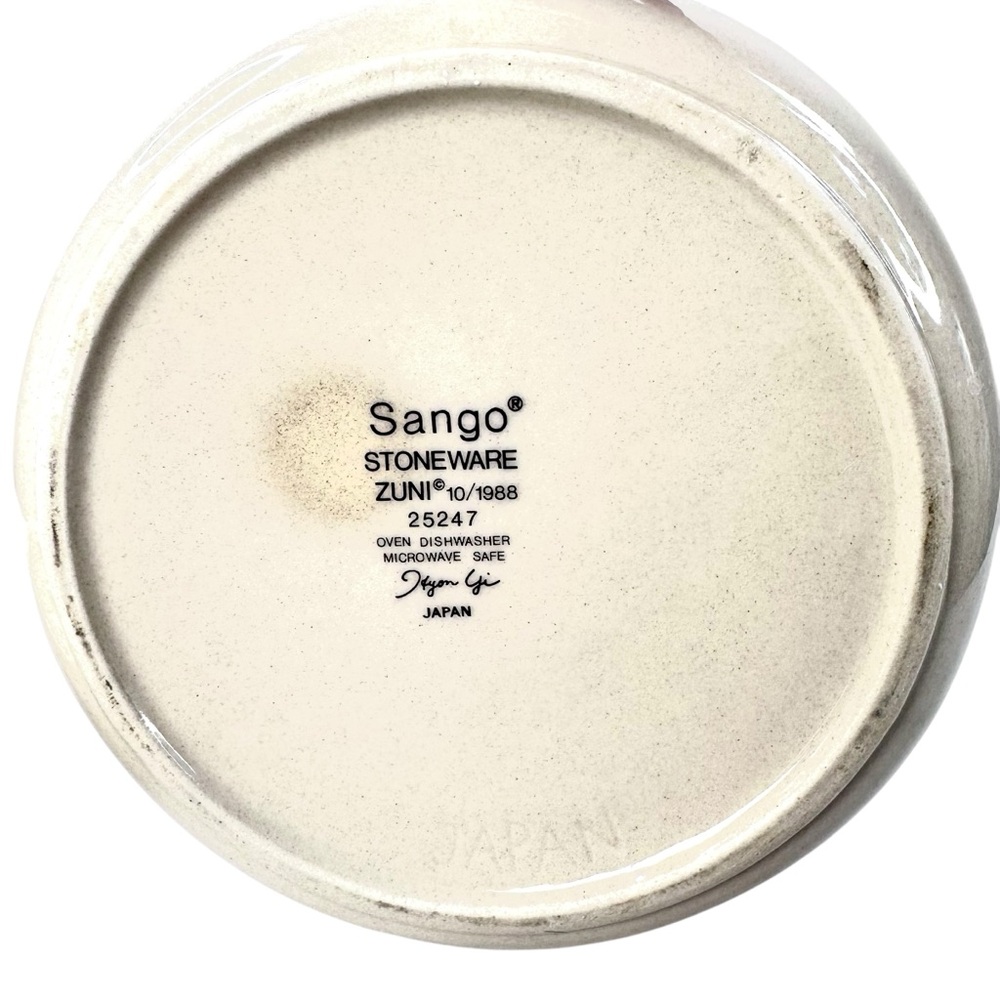 VTG Sango Stoneware Zuni‎ Cookie Jar Canister w/ Lid Southwestern 10/1988 #25247 - Picture 6 of 10